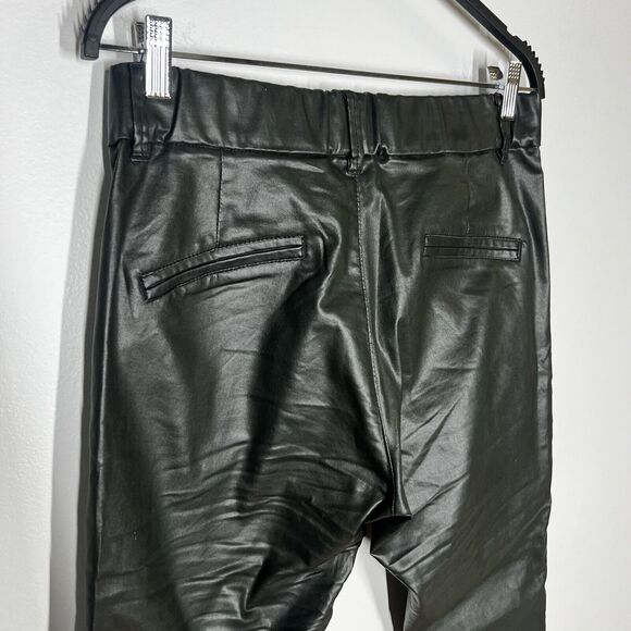 Bevy Flog Sz 29 Dafna Pants Faux Leather Coated Green - Picture 3 of 11